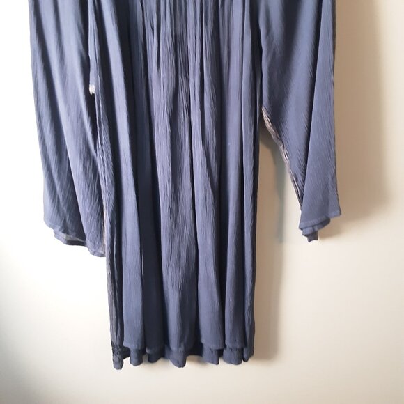 Shoreline New Blue Rayon Flowy Tunic Dress One Size - Picture 11 of 15